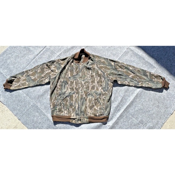 Vintage Mossy Oak Jacket Mens XL Camo Fall Foliage Leaf Hunting‎ USA 80s (2D-4)